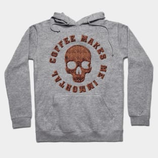 Coffee Beans Skull Latte and Espresso Lovers Design Hoodie